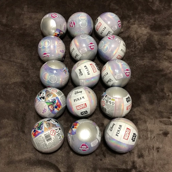 Lot of 15 Zuru Mini Brands Disney 100 Platinum Minis